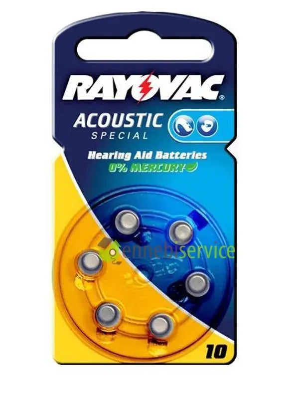 Blister 6 batterie acustiche da10 gialla 1 4 z-n aria Varta VARTA