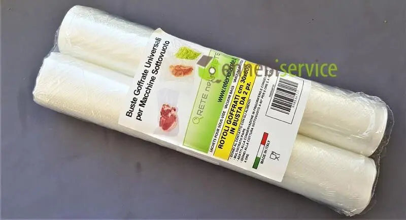 Busta con 2 rotoli 30x600 cm goffrati 3 strati per sottovuoto Reber REBER