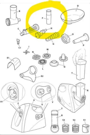 Pressino per tritacarne New Duetto Plus Rgv 111255 RGV