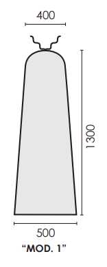Telo terylene verde 1300X500x400mm UNIVERSALE Prima Prima