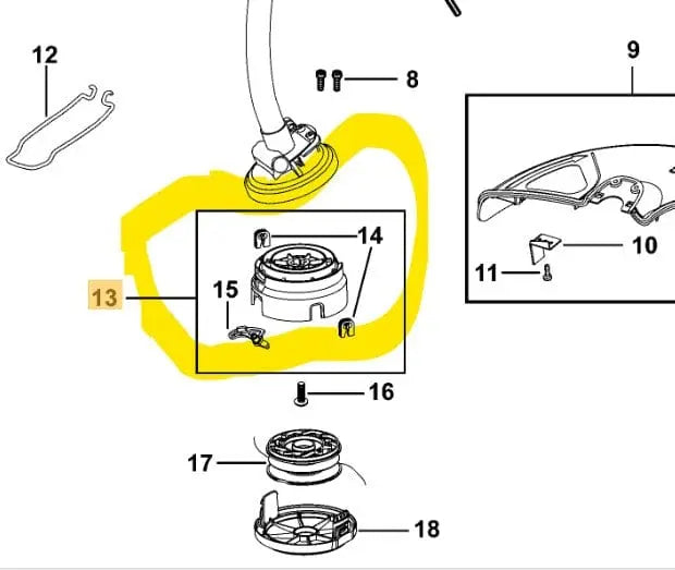 Ingranaggio e alberino per taglia erba Black+Decker Gl701 type 5 BLACK+DECKER