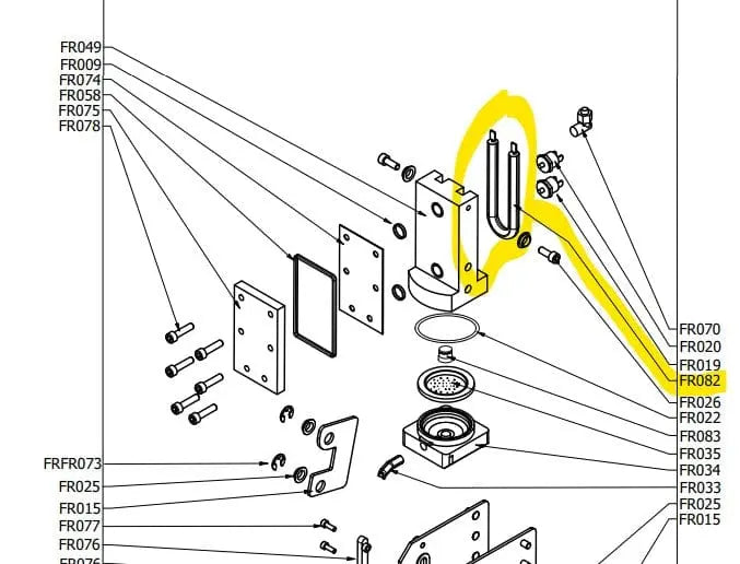 Resistenza a incasso per macchina da caffè a cialde Didiesse Frog DIDIESSE