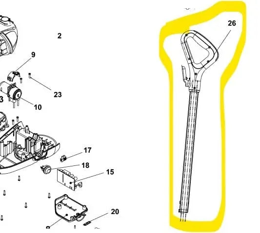 Bastone per scopa a vapore Black+Decker FSMH1321 Type2 Type 3 BLACK+DECKER