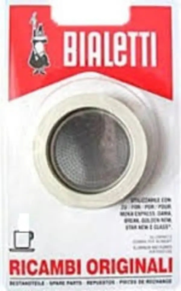 Blister 3 guarnizioni + piastra 4 tazze per Bialetti 813PE68 UNIVERSALE